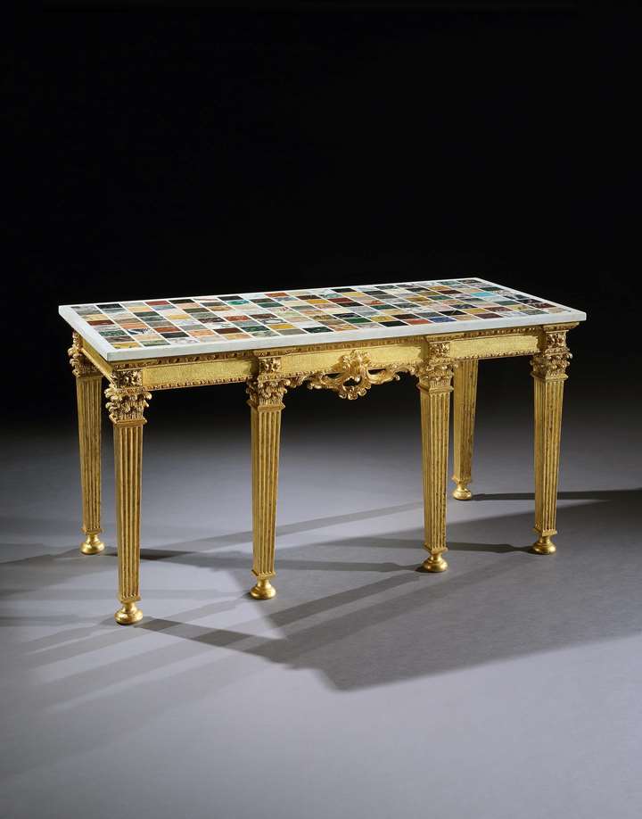 A giltwood side table
